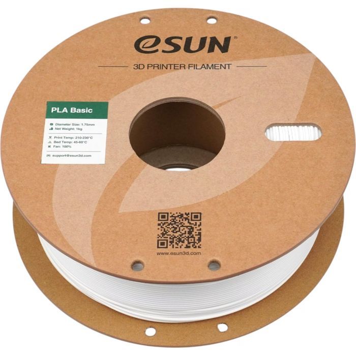 Пластик для 3D-принтера eSUN PLA BASIC 1,75mm 1kg WHITE (PLA-BASIC175W1P1) изображение 3