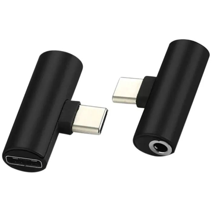 Переходник USB-C M to USB-C F + 3.5mm F black XoKo (AC-205-BK) изображение 2
