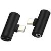 Переходник USB-C M to USB-C F + 3.5mm F black XoKo (AC-205-BK) изображение 2