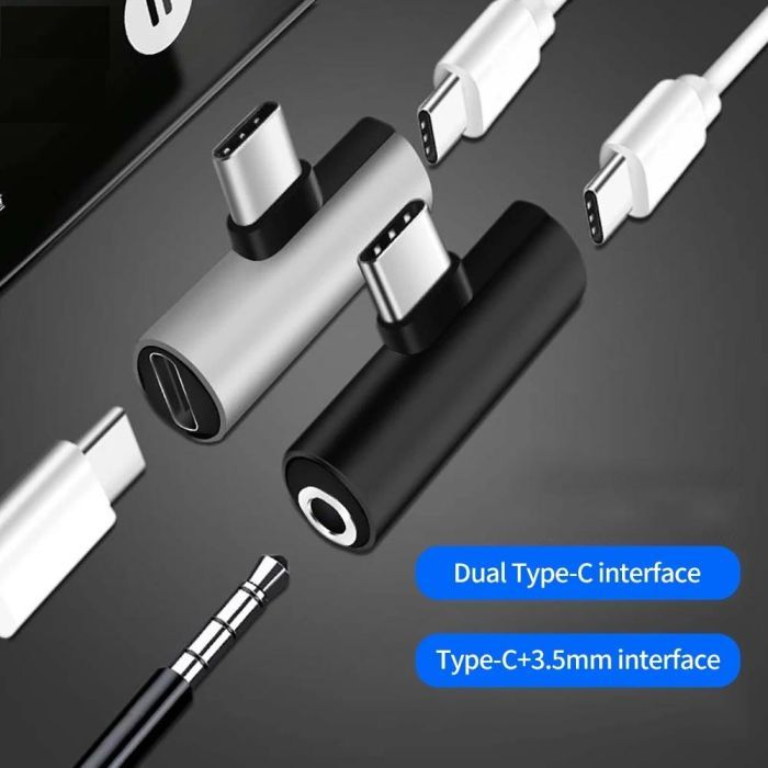Переходник USB-C M to USB-C F + 3.5mm F black XoKo (AC-205-BK) изображение 4