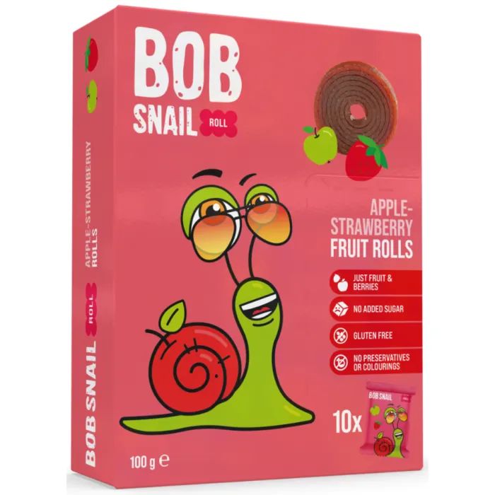 Конфета Bob Snail Яблочно-клубничная 100 г (1740875)