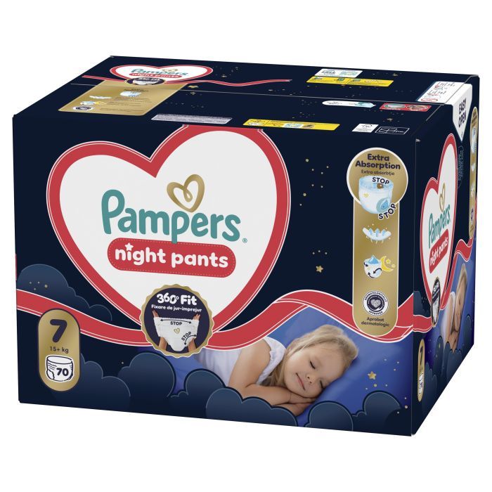 Підгузки Pampers Night Pants Розмір 7 (15+ кг) 70 шт (8006530320504) зображення 2