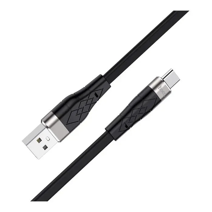 Дата кабель USB 2.0 AM to USB-C 1.0m 3A silicone X53 black HOCO (6931474738097)