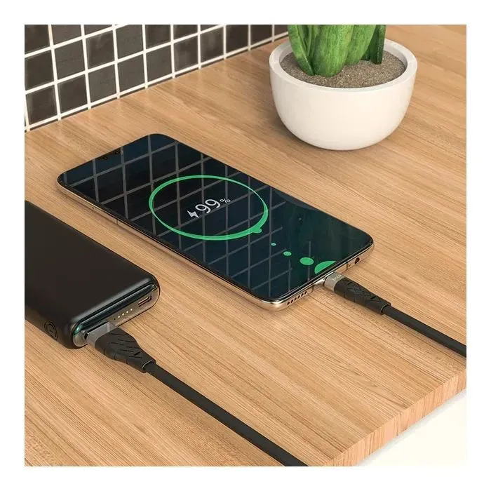Дата кабель USB 2.0 AM to USB-C 1.0m 3A silicone X53 black HOCO (6931474738097) изображение 5