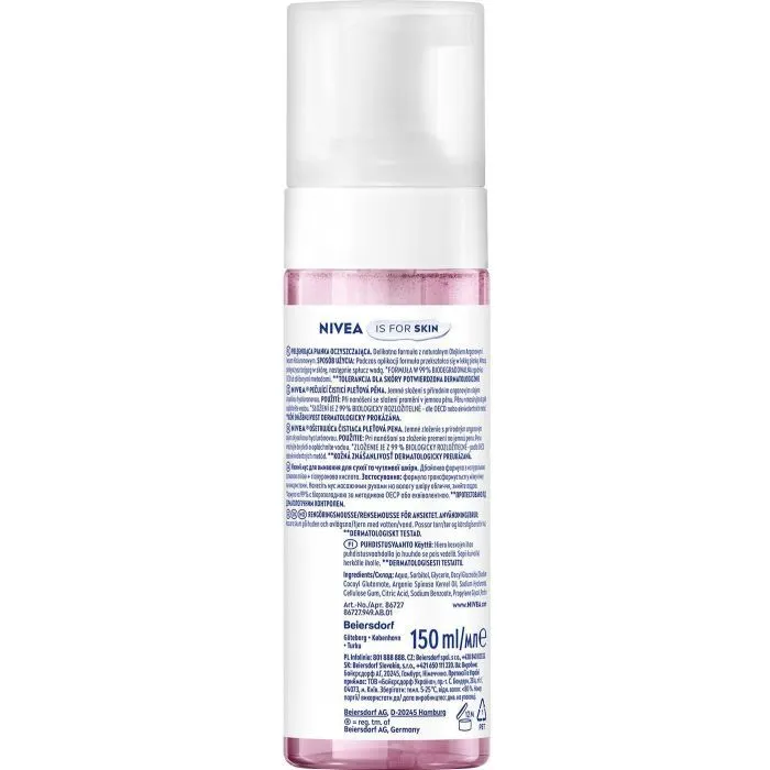 Пенка для умывания Nivea Almond Extract Caring Cleansing Mousse 150 мл (9005800393827) изображение 2