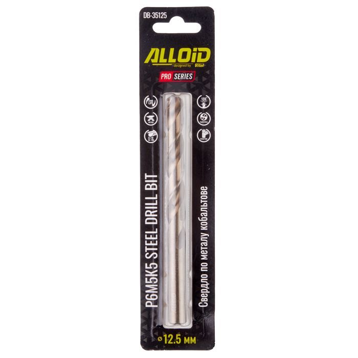 Сверло Alloid Pro, по металлу, кобальтовое, 10.0мм, Р6М5К5 (DB-35100) изображение 2
