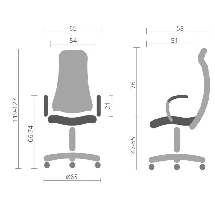 Офисное кресло Аклас Говерла, CH R-SR, PU Black (00179827) изображение 12