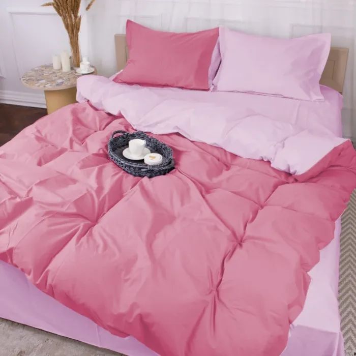 Постільна білизна MirSon Poplin Line 018 + 041 Dahlia 175 x 210 (2200006288794)