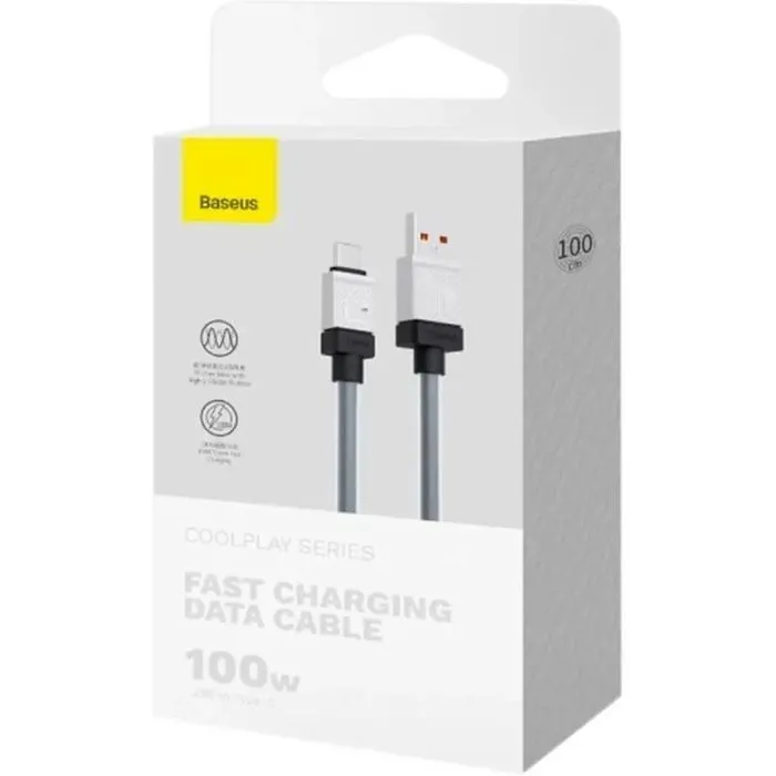 Дата кабель USB AM to USB-C 1.0m 5A 20V 100W black Baseus (CAKW000601) изображение 5