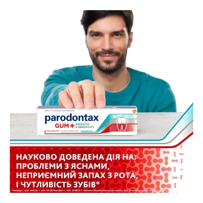 Зубна паста Parodontax Захист ясен + Свіжий подих 75 мл (5054563279354) зображення 2