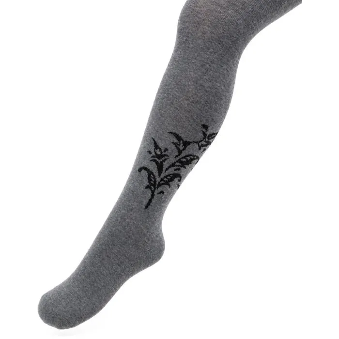 Колготки детские BNM с цветами (M0C0301-1215-5G-gray)