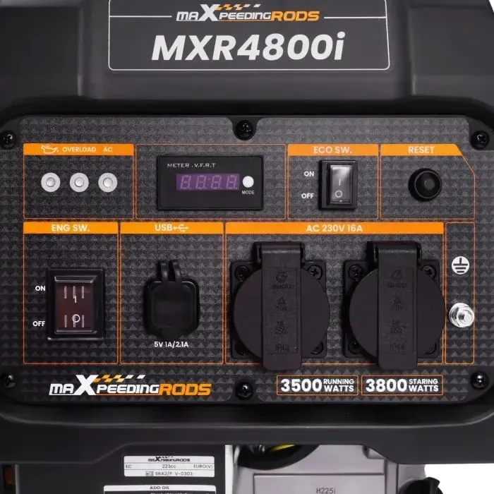 Генератор maXpeedingRODS MXR4800i (3,8 kW), 220V, 50Hz, 7.5л, руч (mxr4800i) изображение 6
