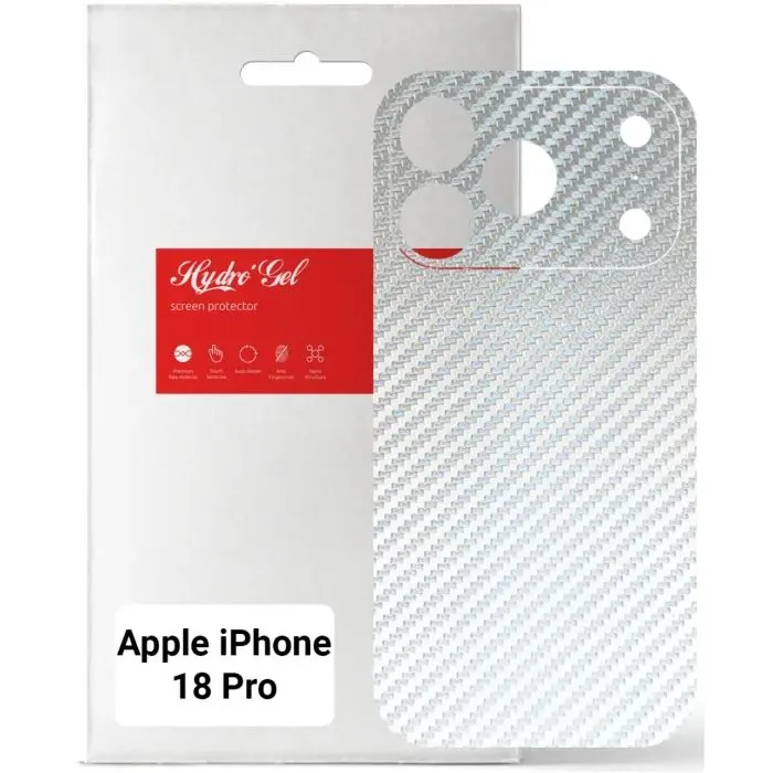 Пленка защитная Armorstandart Back Film Carbone Silver Apple iPhone 18 Pro (ARM94243)