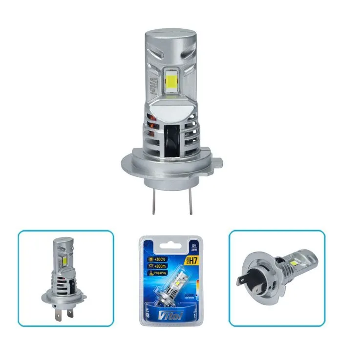 Автолампа Vitol LV1-H7/LED-chips 3570 CSP/9-18v/35w/3000Lm/6000K (LV1-H7) зображення 6