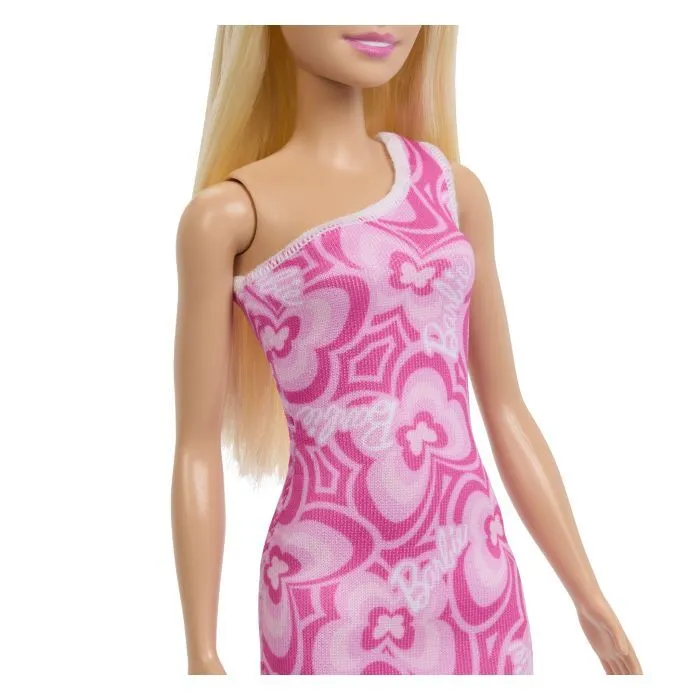 Лялька Barbie Супер стиль у рожевій сукні з принтом (блондинка) (JLG03) зображення 4