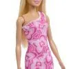 Лялька Barbie Супер стиль у рожевій сукні з принтом (блондинка) (JLG03) зображення 4
