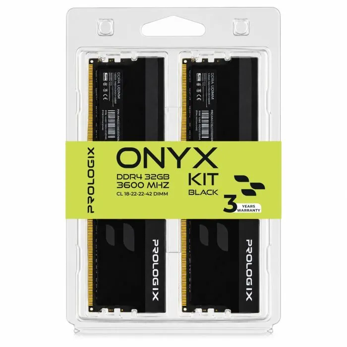 Модуль памяти для компьютера DDR4 32GB (2x16GB) 3600 MHz Onyx Black Prologix (PRO32GB3600YB4K) изображение 4