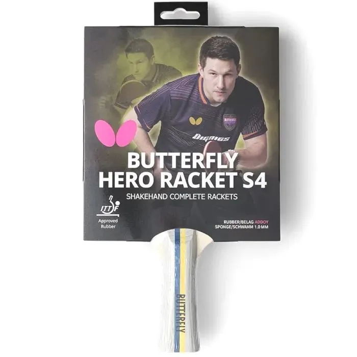 Ракетка для настільного тенісу Butterfly HERO Racket S4 Kristian Karlsson (6251740002) (932287) зображення 4