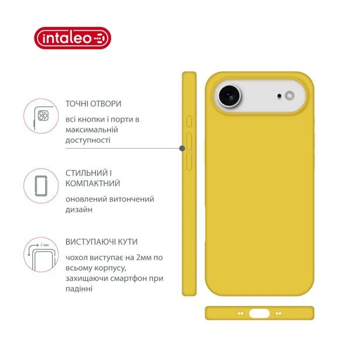 Чохол до мобільного телефона Intaleo Silicone Case Apple iPhone 17 Air Yellow (1283126630484) зображення 4