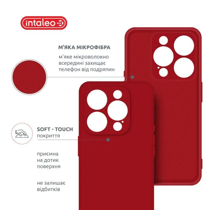Чохол до мобільного телефона Intaleo SoftShell Apple iPhone 16 Pro Red (1283126609299) зображення 5