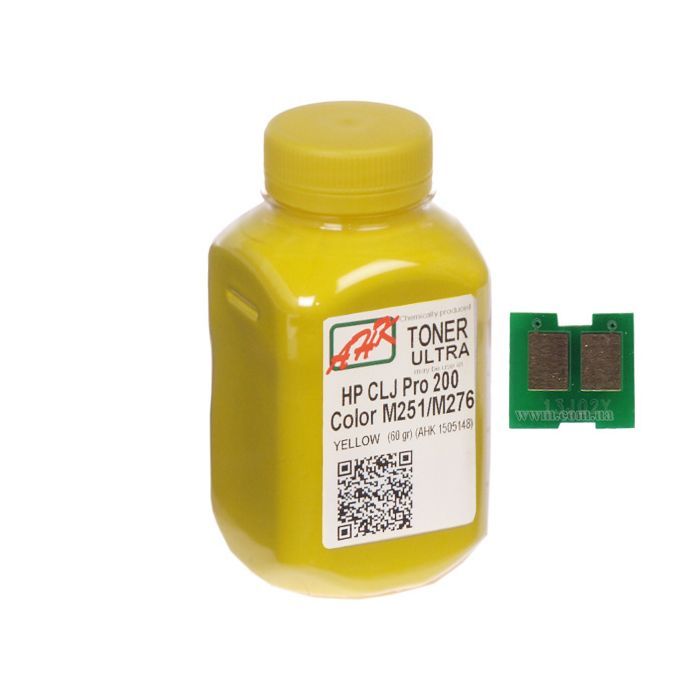 Тонер HP CLJ Pro 200/M251/M276n (131A) Yellow+chip AHK (1505160/1500738)