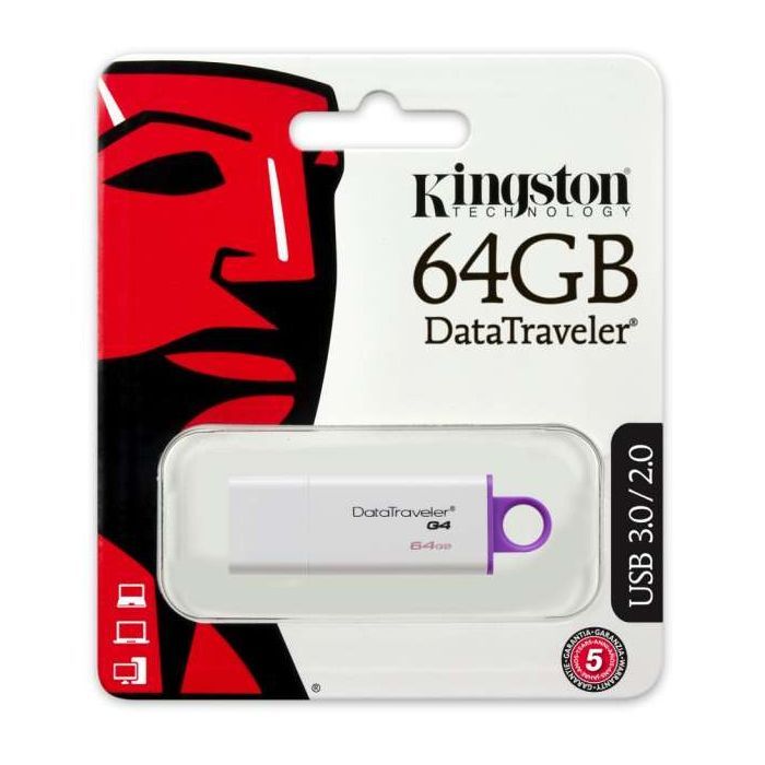 USB флеш накопитель Kingston 64Gb DataTraveler Generation 4 (DTIG4/64GB) изображение 3