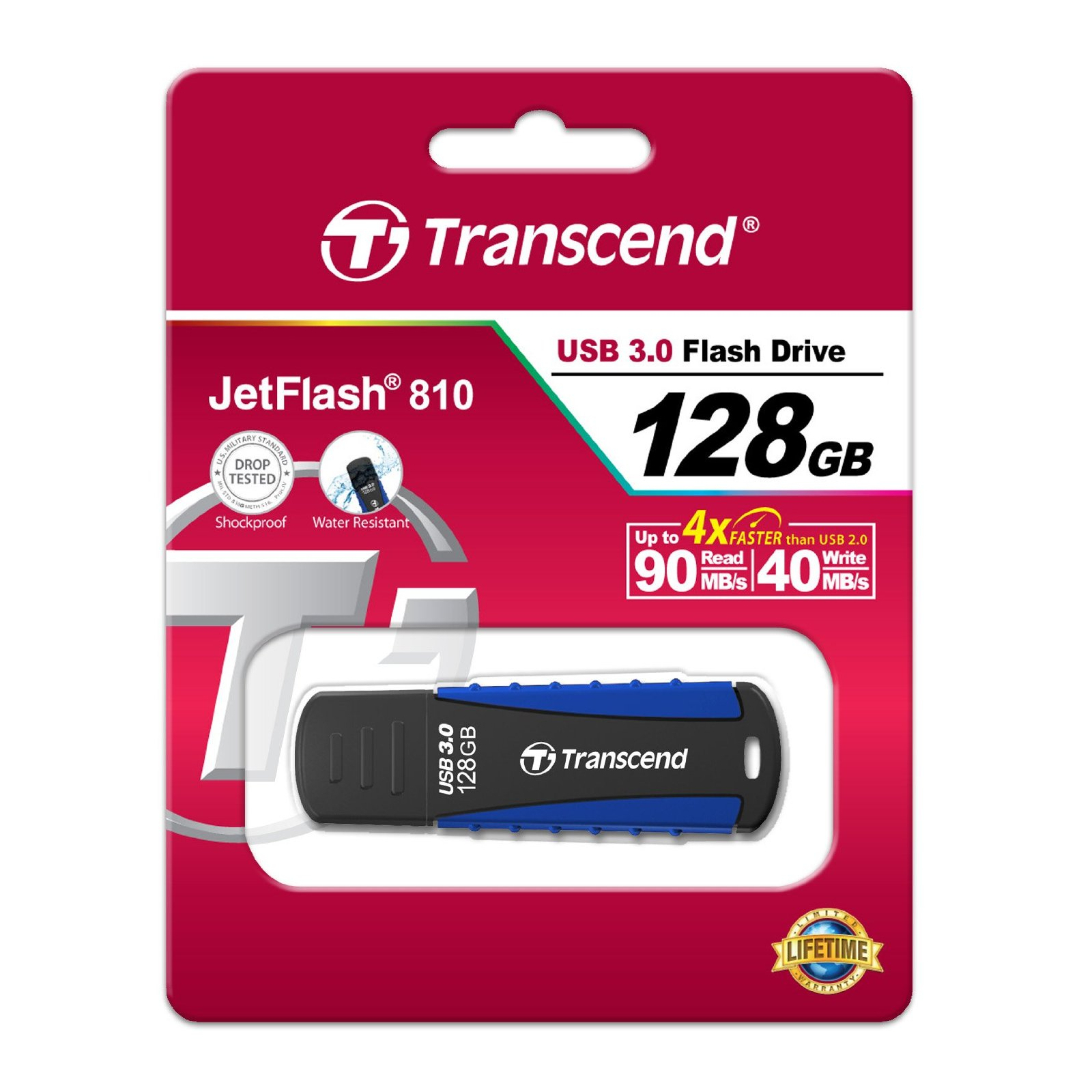 USB флеш накопичувач Transcend 128GB JetFlash 810 Rugged USB 3.0 (TS128GJF810) зображення 4