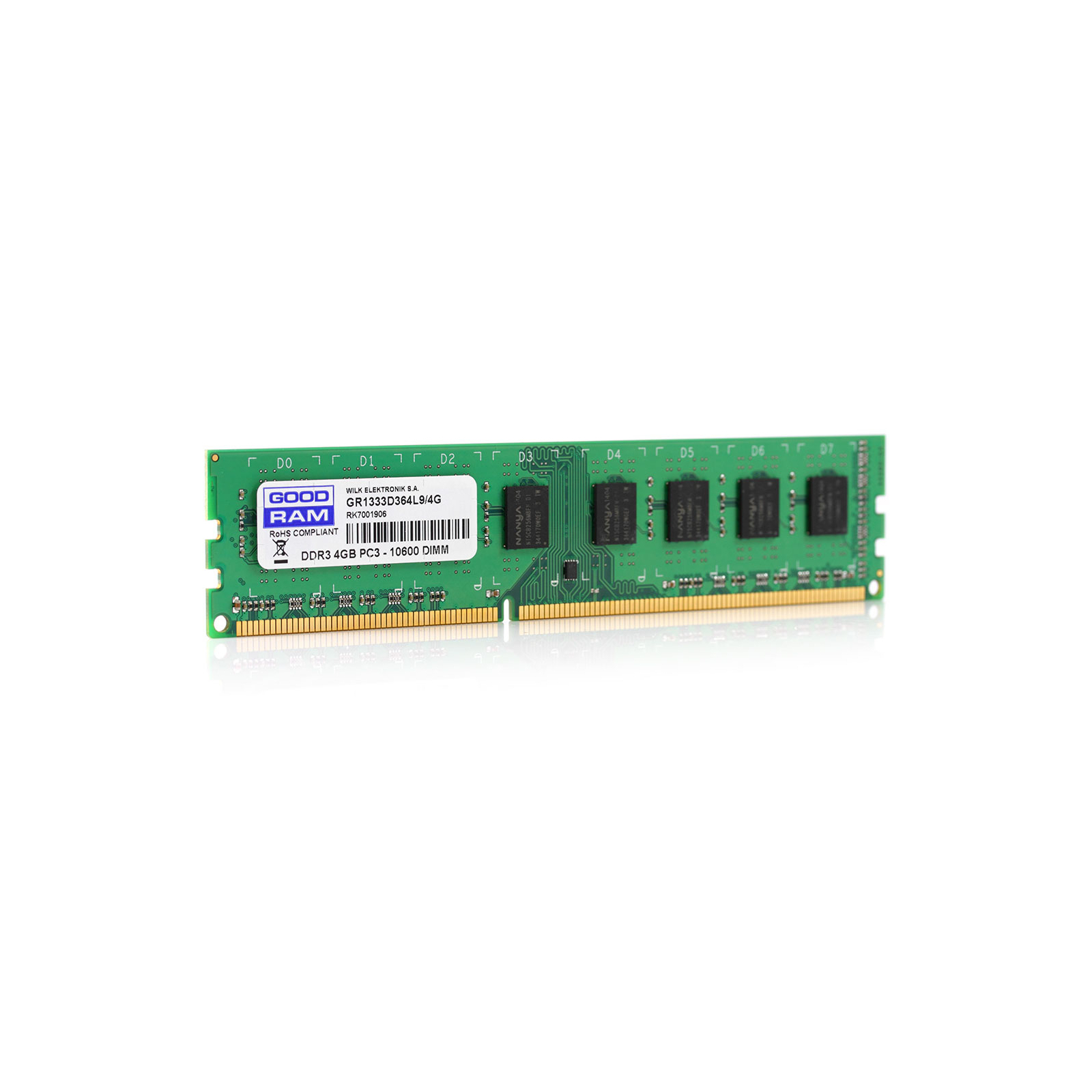 Модуль памяти для компьютера DDR3 4GB 1333 MHz Goodram (GR1333D364L9/4G)