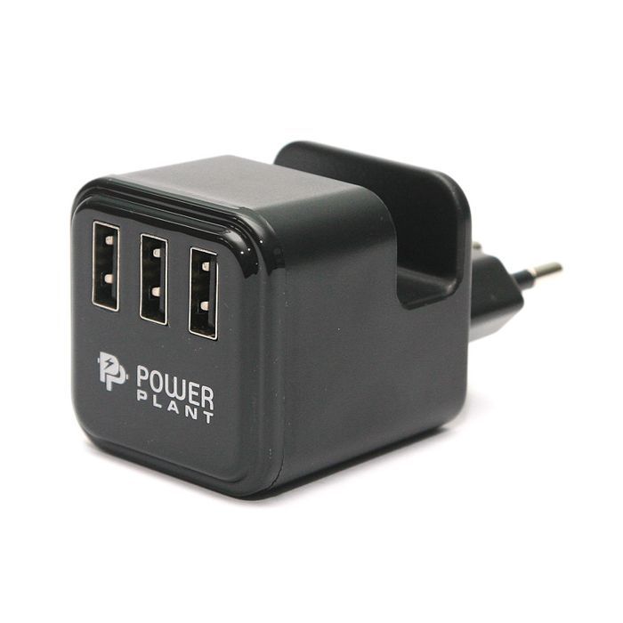 Зарядний пристрій PowerPlant W-360 3*USB/3.4A (DV00DV5065)