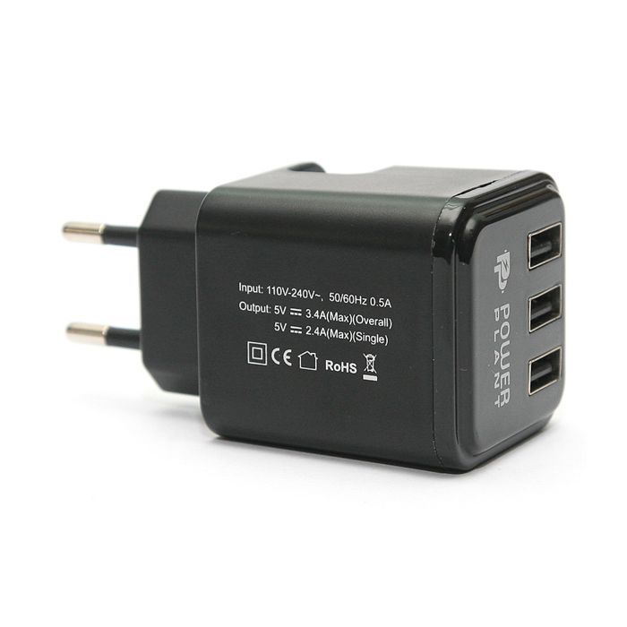 Зарядний пристрій PowerPlant W-360 3*USB/3.4A (DV00DV5065) зображення 3