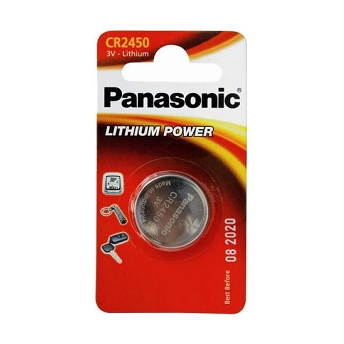 Батарейка Panasonic CR 2450 * 1 LITHIUM (CR-2450EL/1B)