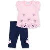 Набор детской одежды Breeze с вышитыми цветочками и бабочками (8882-80G-pink)