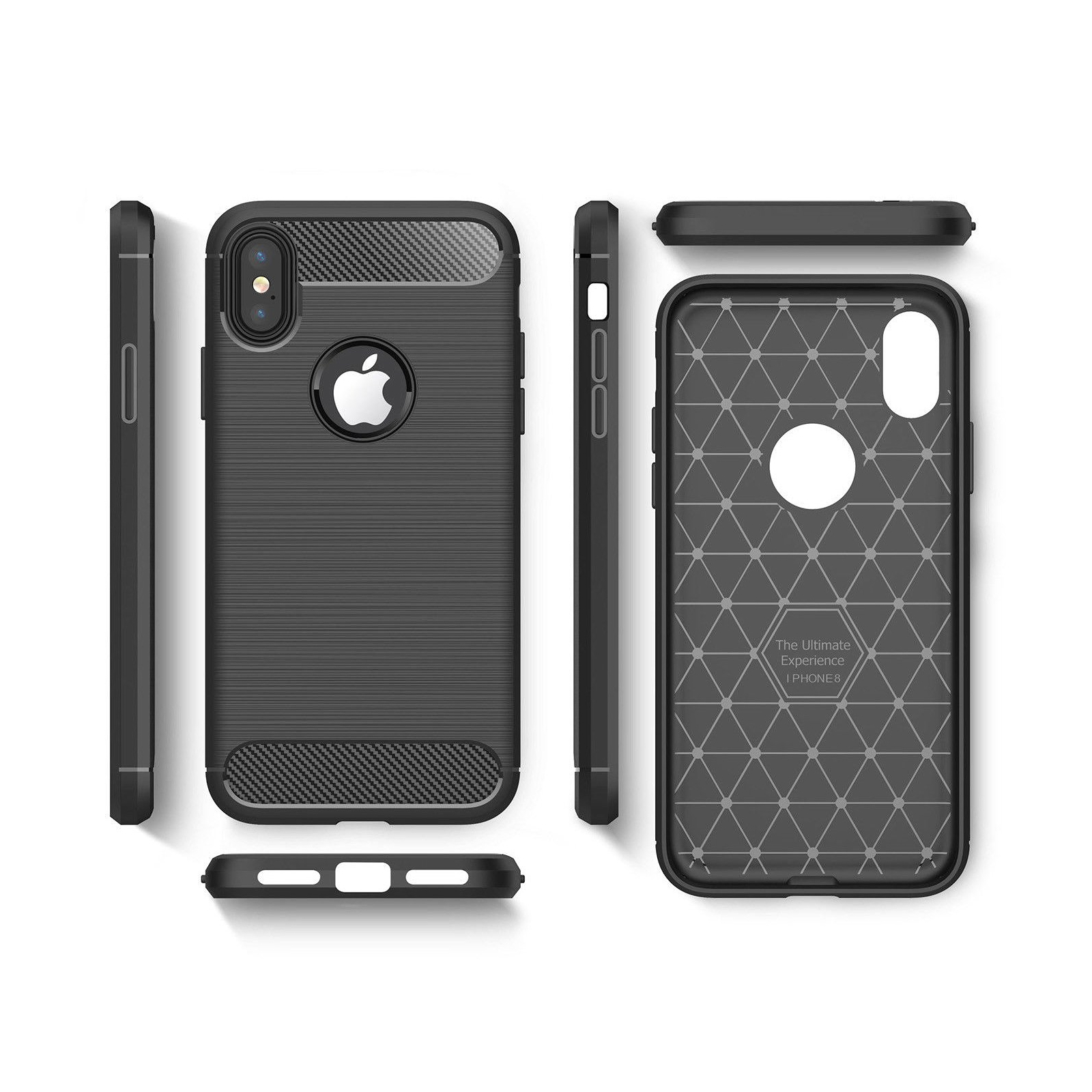 Чехол для мобильного телефона для Apple iPhone X Carbon Fiber (Black) Laudtec (LT-AIXB) изображение 3