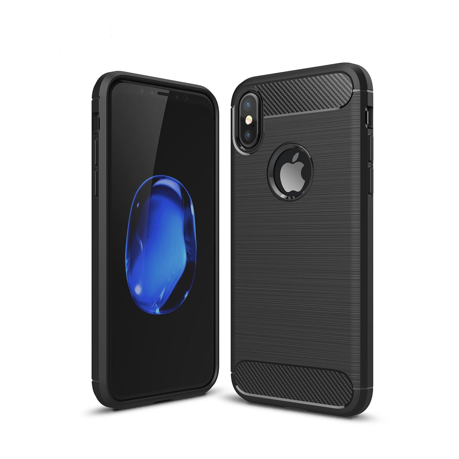 Чохол до мобільного телефона для Apple iPhone X Carbon Fiber (Black) Laudtec (LT-AIXB)