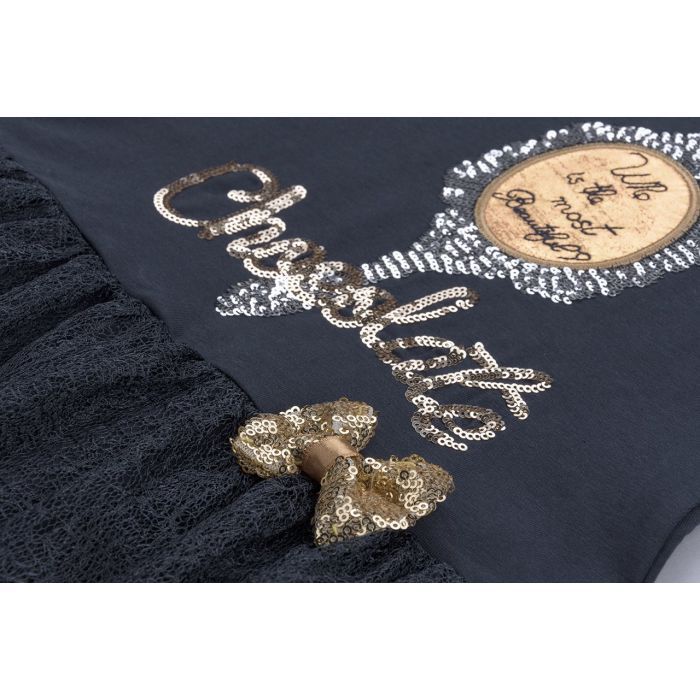 Платье детское Breeze с кружевной юбкой "Chocolate" (9637-92G-blue) изображение 4