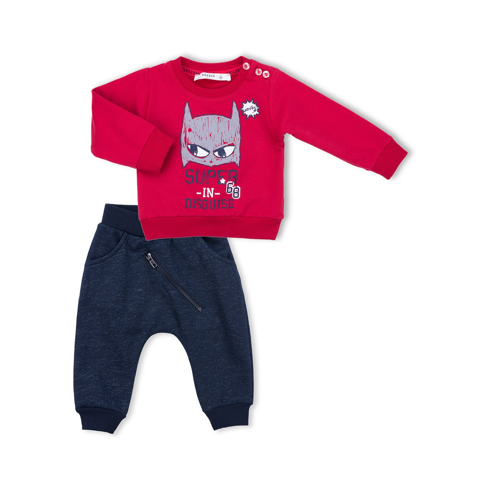 Набор детской одежды Breeze "Super in disguise" (10419-74B-red)