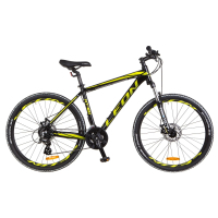 Велосипед Leon 26" HT-80 2018 AM 14G DD рама-20" Al черно-салатовый (OPS-LN-26-029)