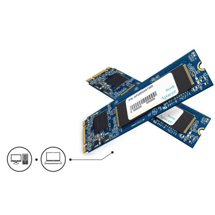 Накопитель SSD M.2 2280 240GB Apacer (AP240GAST280) изображение 2