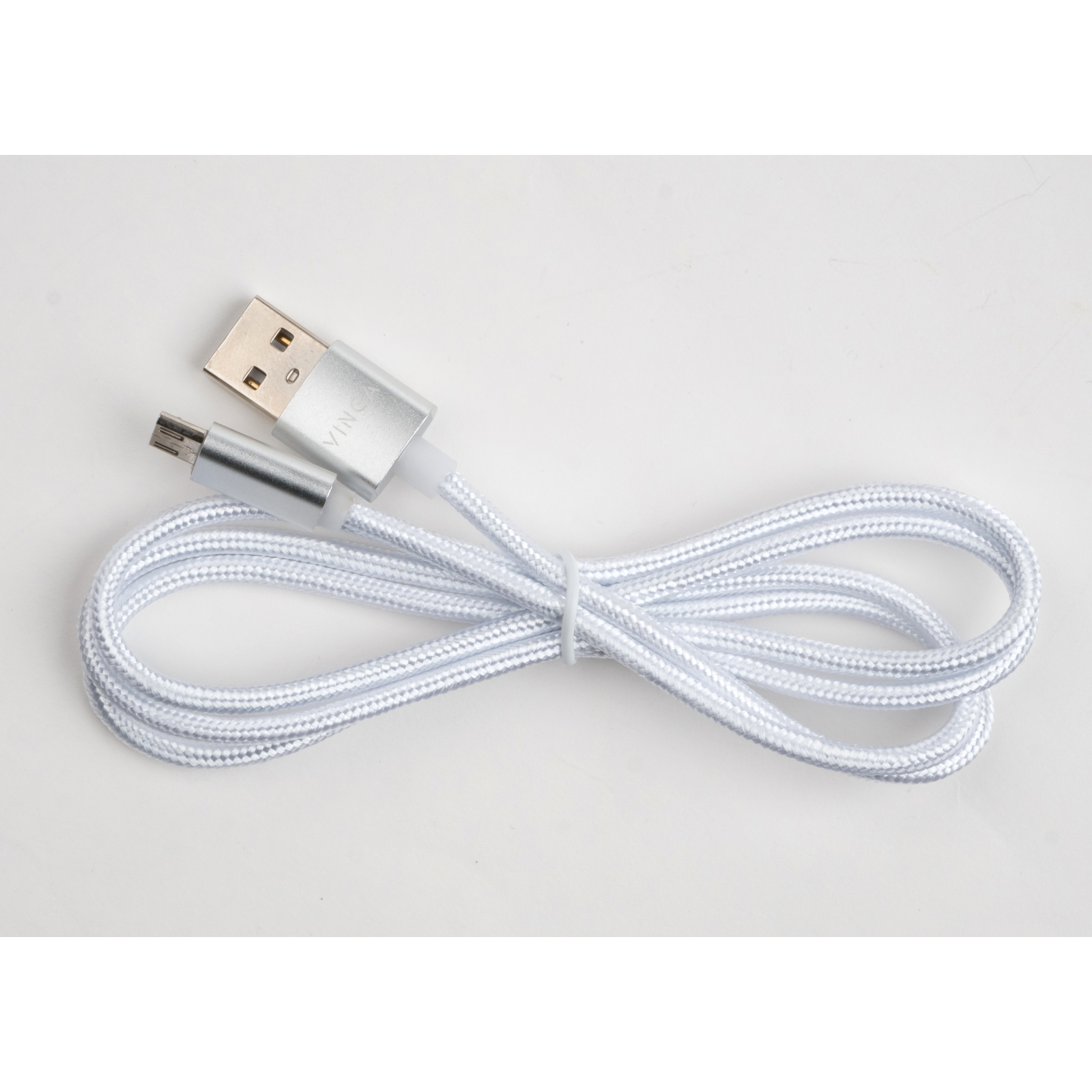 Дата кабель USB 2.0 AM to Micro 5P 1m LED silver Vinga (VCPDCMLED1S) зображення 3