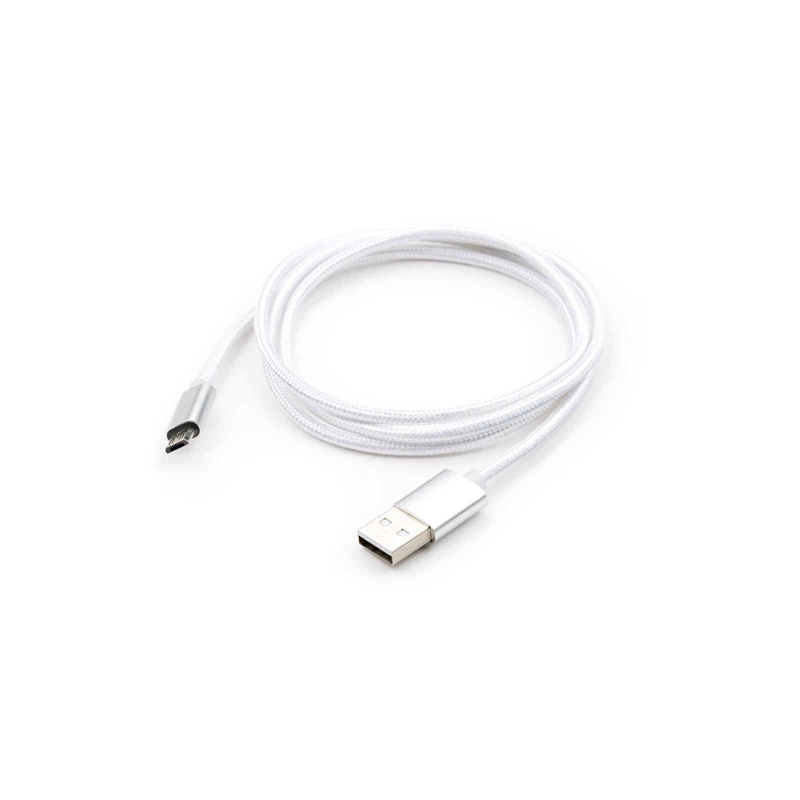 Дата кабель USB 2.0 AM to Micro 5P 1m LED silver Vinga (VCPDCMLED1S) изображение 5