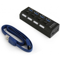 Концентратор Gembird UHB-U3P4-22 4xUSB3.0 + БП (UHB-U3P4-22) изображение 2
