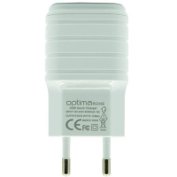 Зарядное устройство Optima 2xUSB Force (2.1A) White (40811)