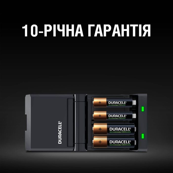 Зарядное устройство для аккумуляторов Duracell CEF27 + 2 rechar AA1300mAh + 2 rechar AAA750mAh (5001374) изображение 8