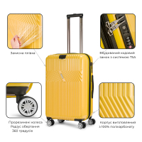 Чемодан Sumdex средний желтый (SWRH-724 Y) изображение 5
