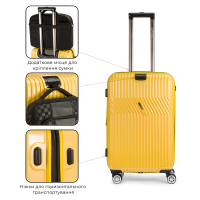 Чемодан Sumdex средний желтый (SWRH-724 Y) изображение 6
