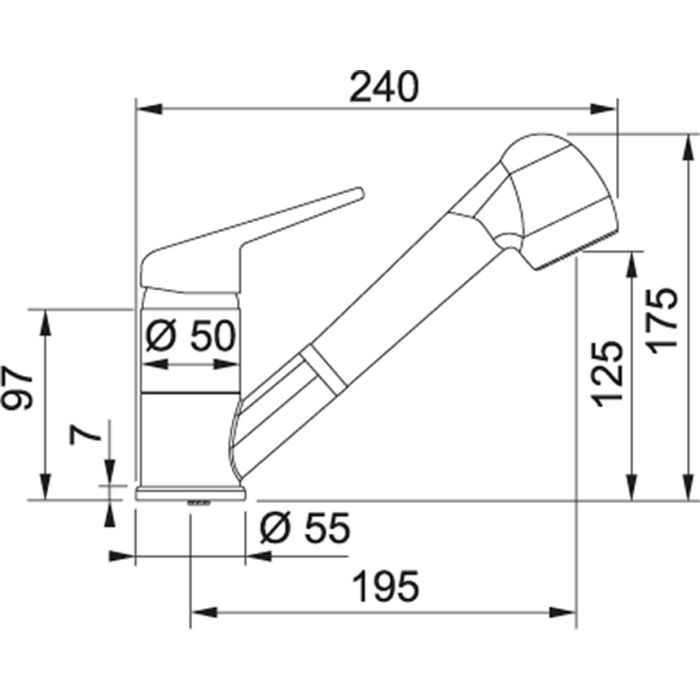 Смеситель Franke Novara-Plus Pull Out (115.0470.669) изображение 2
