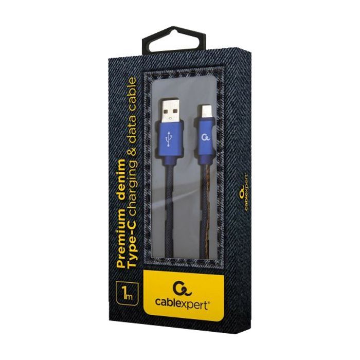 Дата кабель USB 2.0 AM to Type-C 1.0m Cablexpert (CC-USB2J-AMCM-1M-BL) изображение 2