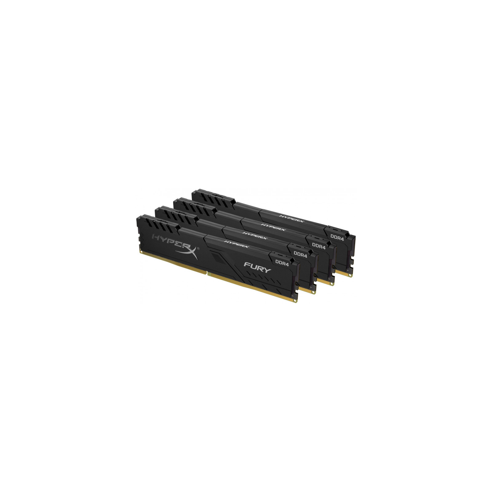 Модуль пам'яті для комп'ютера DDR4 32GB (4x8GB) 2666 MHz HyperX Fury Black Kingston Fury (ex.HyperX) (HX426C16FB3K4/32) зображення 2