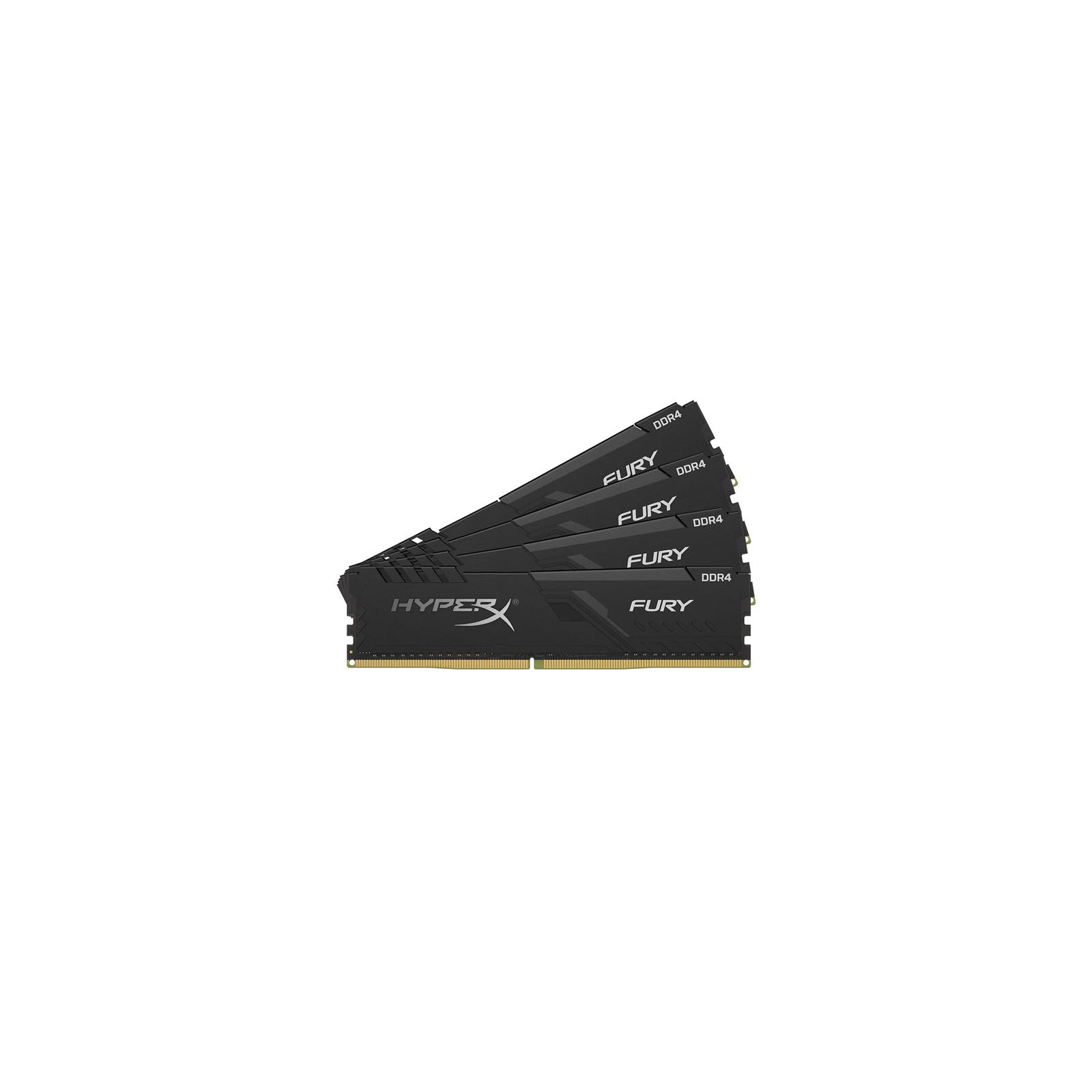 Модуль пам'яті для комп'ютера DDR4 32GB (4x8GB) 2666 MHz HyperX Fury Black Kingston Fury (ex.HyperX) (HX426C16FB3K4/32)