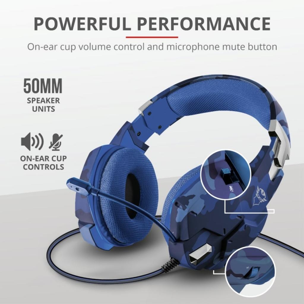 Навушники Trust GXT 322B Carus Gaming Headset for PS4 3.5mm BLUE (23249) зображення 8